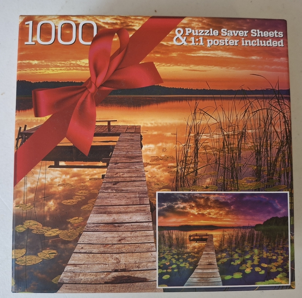 NWOT 1000 Piece Sunset Lake Puzzle